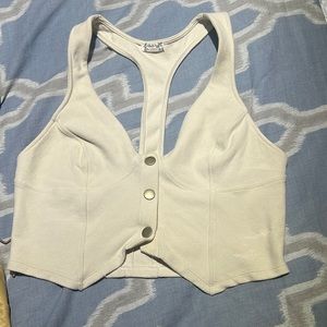 Free people cream corset like top